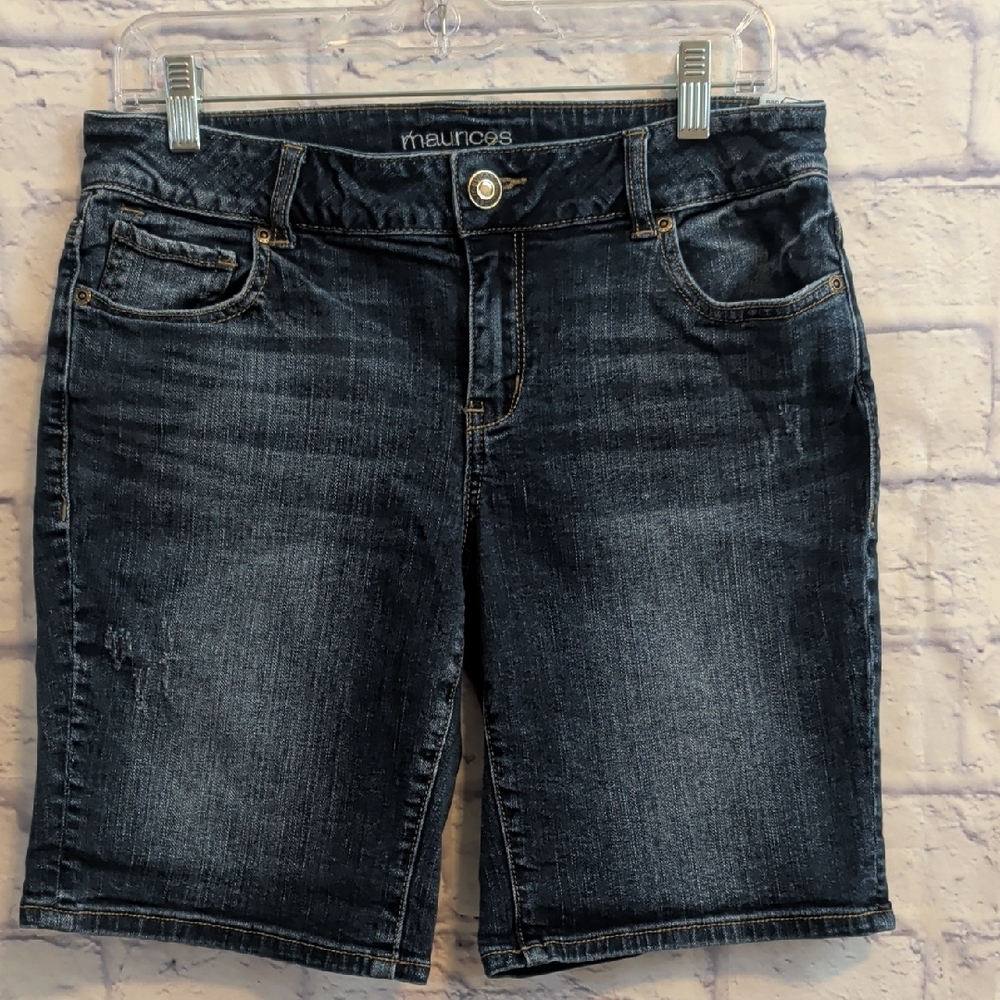 Maurices Mid-rise Deep Indigo Jean Shorts - Size 7/8